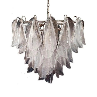 Murano Chandelier – Rondini – 57 glass leaves – Transparent