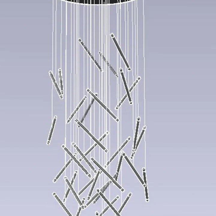 Modern Italian Creative Art Sticks Ceiling Chandelier for Living Room/Staircase/Hotel Lobby