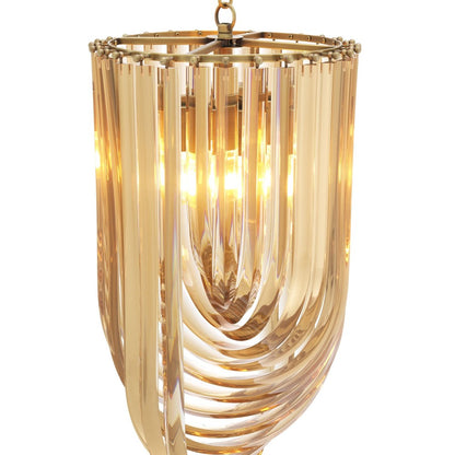 Frostina Gold Lucite Loop Chandelier