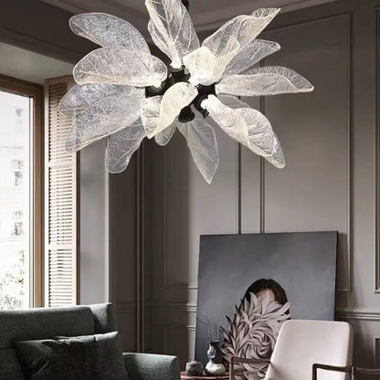 Creative Bionic Resin Leaves Chandelier for Living Room/Dining Room/Staircase