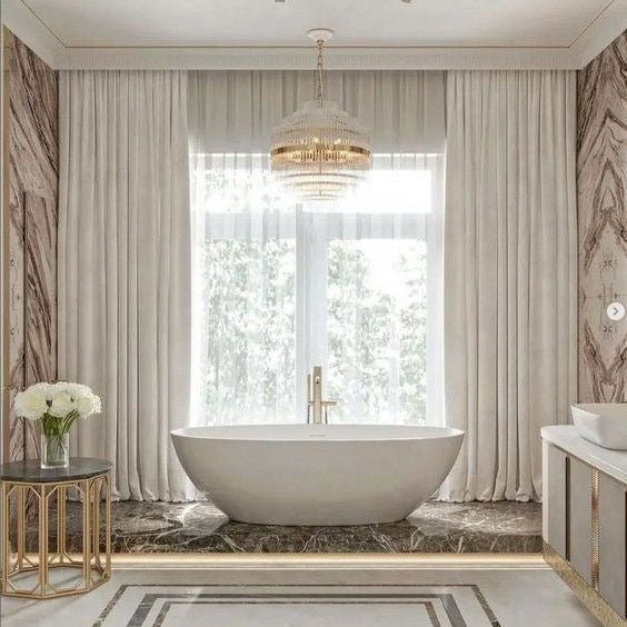 Light Luxury Modern Round Multi-tiered Crystal Chandelier