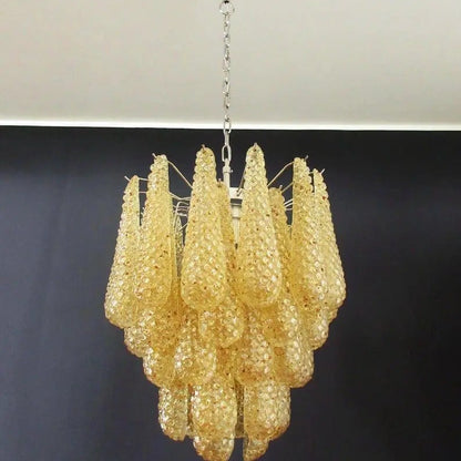 Murano Chandelier – Drop – 41 glasses – Amber