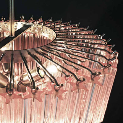 Murano Chandelier – 112 prisms – Pink