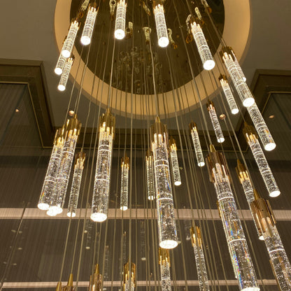 Modern Stair Light Foyer Staircase Hall Ceiling Lamps Spiral Stair Chandelier Crystal Droplight Luxury Hall Decoration Lights