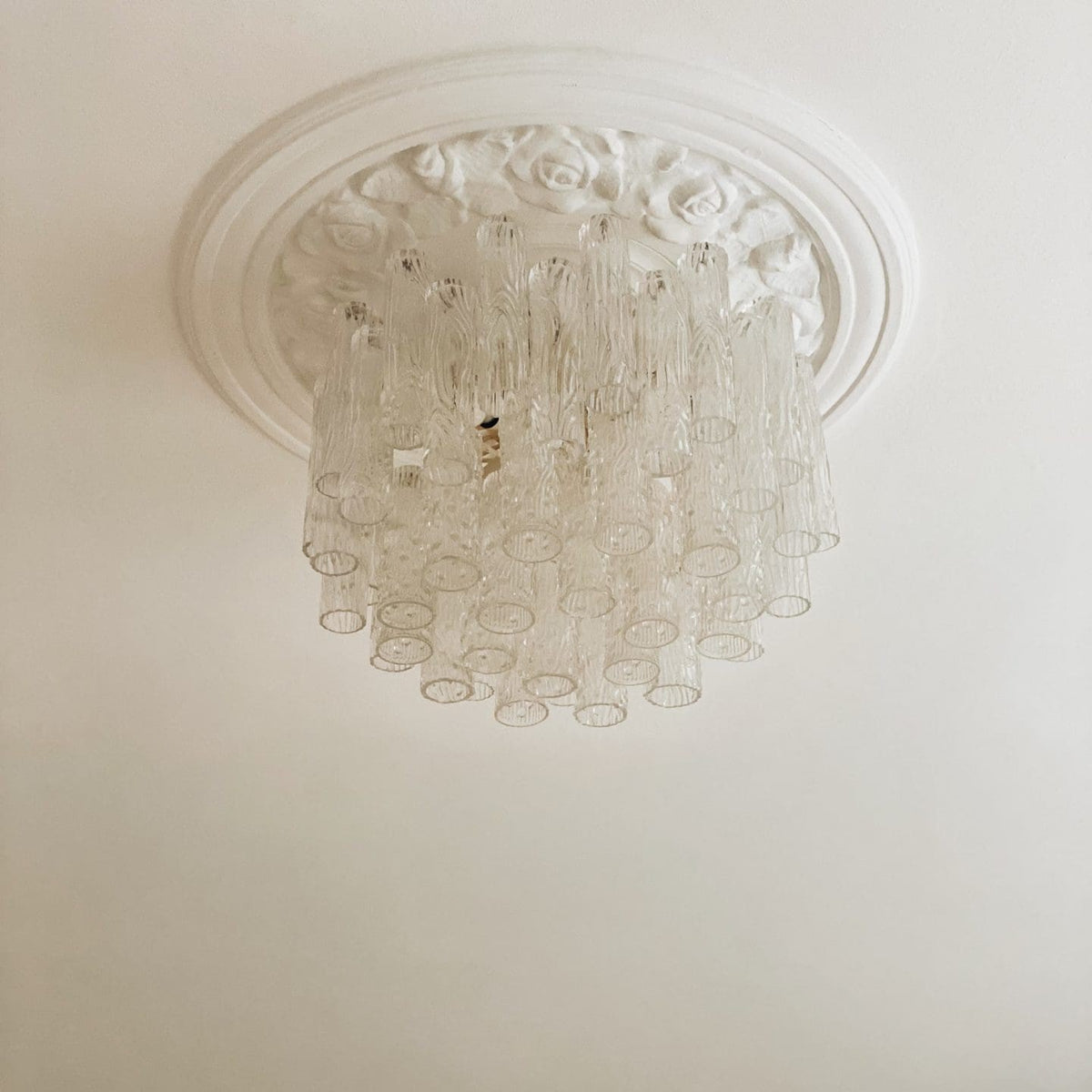 Vintage – Murano chandelier for Venini – 1970 – Transparent