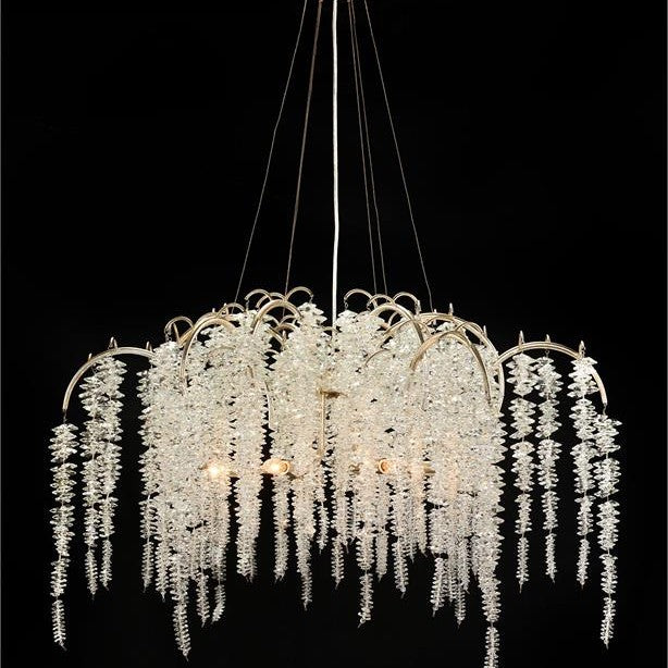 Cascading Crystal Branch Six-Light Chandelier