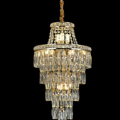 Magnificent Extra Large Foyer Hall Chandelier Tiered Crystal Ceiling Lighting Fixture For Living Room Decor
