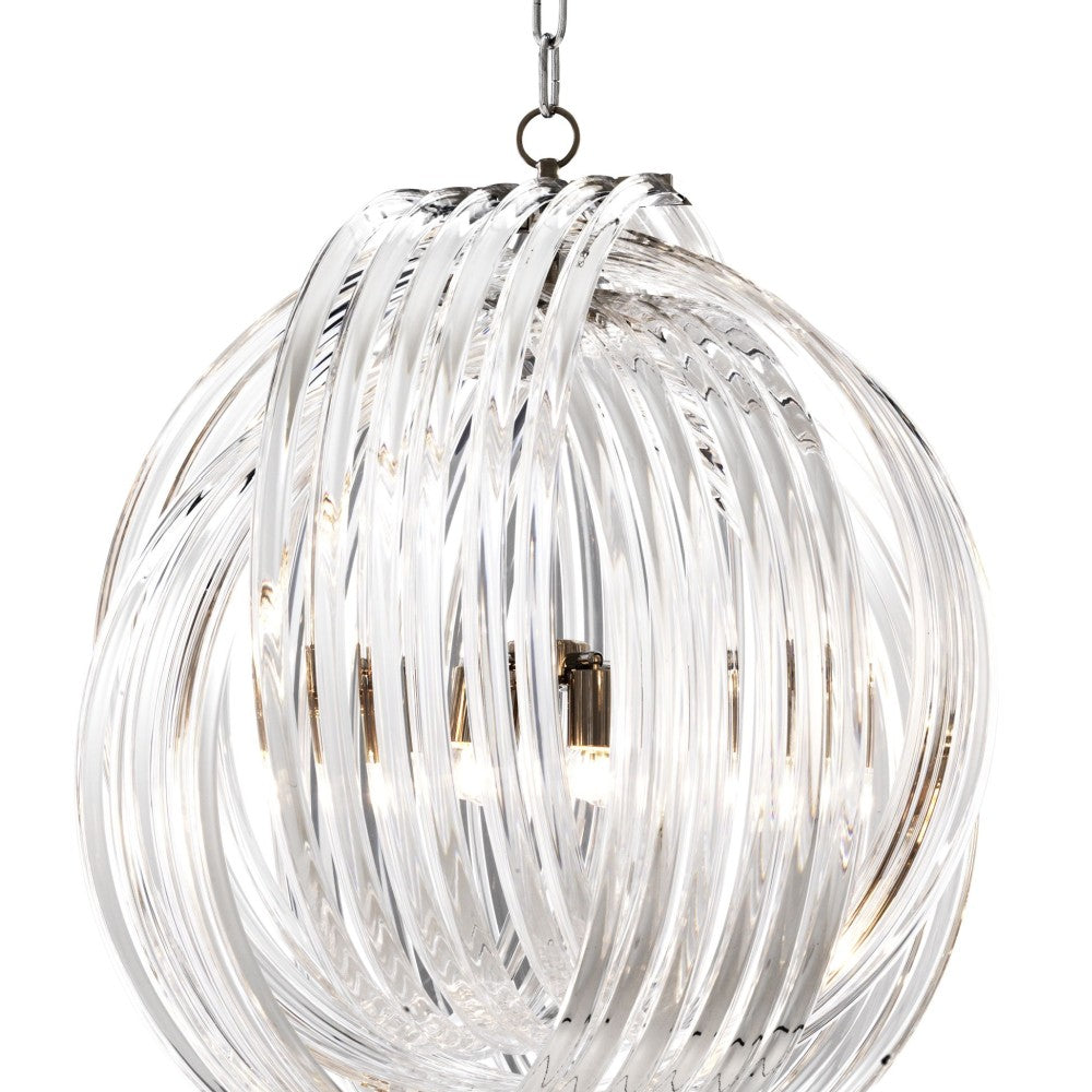 Frostina Lucite Loop Chandelier
