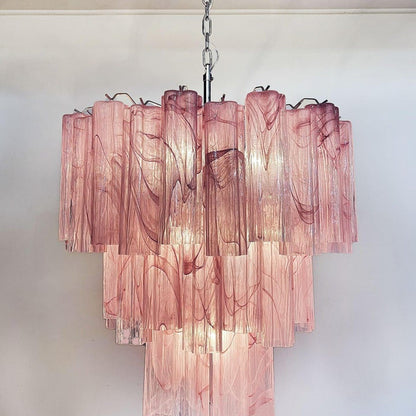 Murano Chandelier – 48 tubes – Alabaster Pink