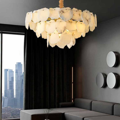 Noah Alabaster Snowflake multi-layer Chandelier