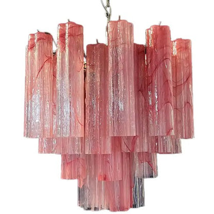 Murano Chandelier – 36 tubes – Alabaster Pink