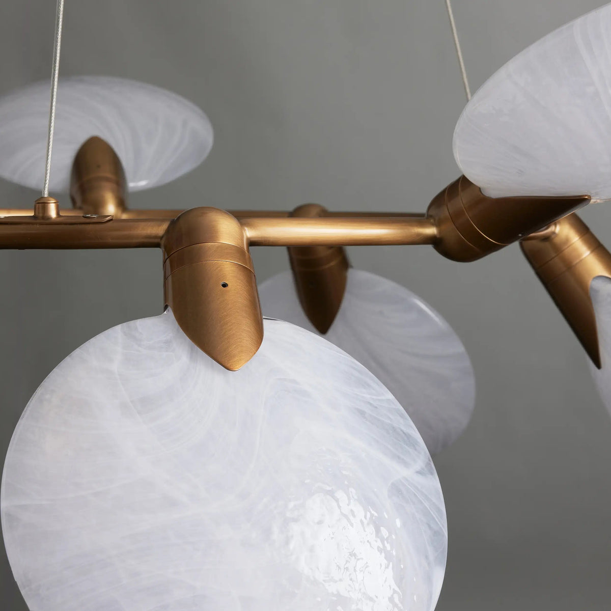 Round Glass Chandelier