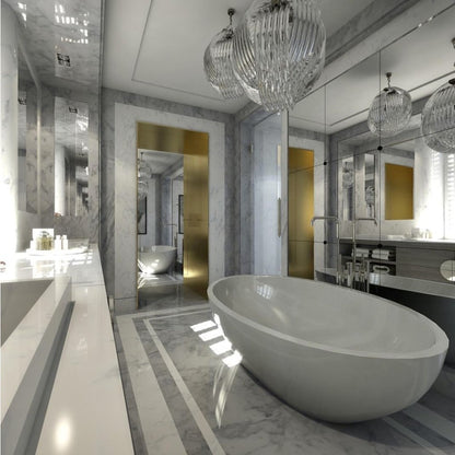 Frostina Lucite Loop Chandelier