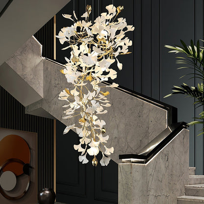 Gingko Ceramic Branch Chandelier Z