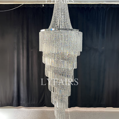 Modern Crystal Tassel Chandelier for Foyer/Staircase