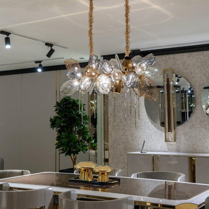 Modern Wine Glass Shape Chandelier Italian Light Luxury Light Fixture for Dining Room/Living Room