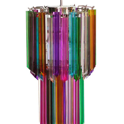 Murano Chandelier – Quadriedri – 46 prisms – Multi