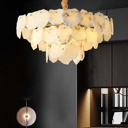 Noah Alabaster Snowflake multi-layer Chandelier