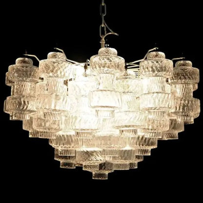 Murano Chandelier – 37 glasses- Transparent