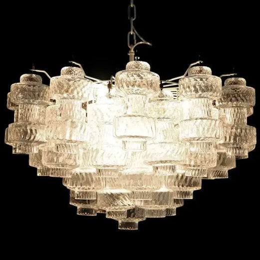 Murano Chandelier – 37 glasses- Transparent