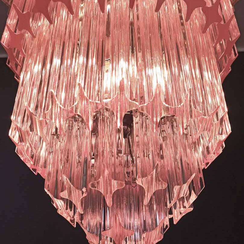 Murano Chandelier – 112 prisms – Pink