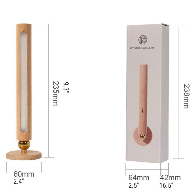 Deniselamp® Minimalistic Wooden Wall Lamp in Nordic Style