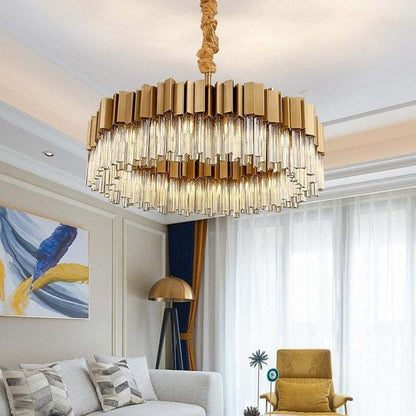 Denise Bobon Kubica Round Crystal Chandelier