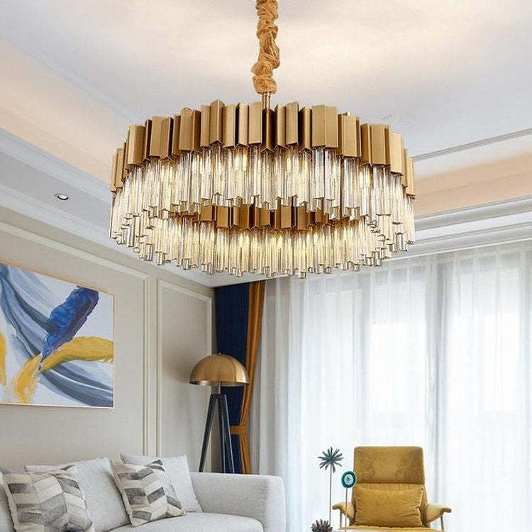 Denise Bobon Kubica Round Crystal Chandelier