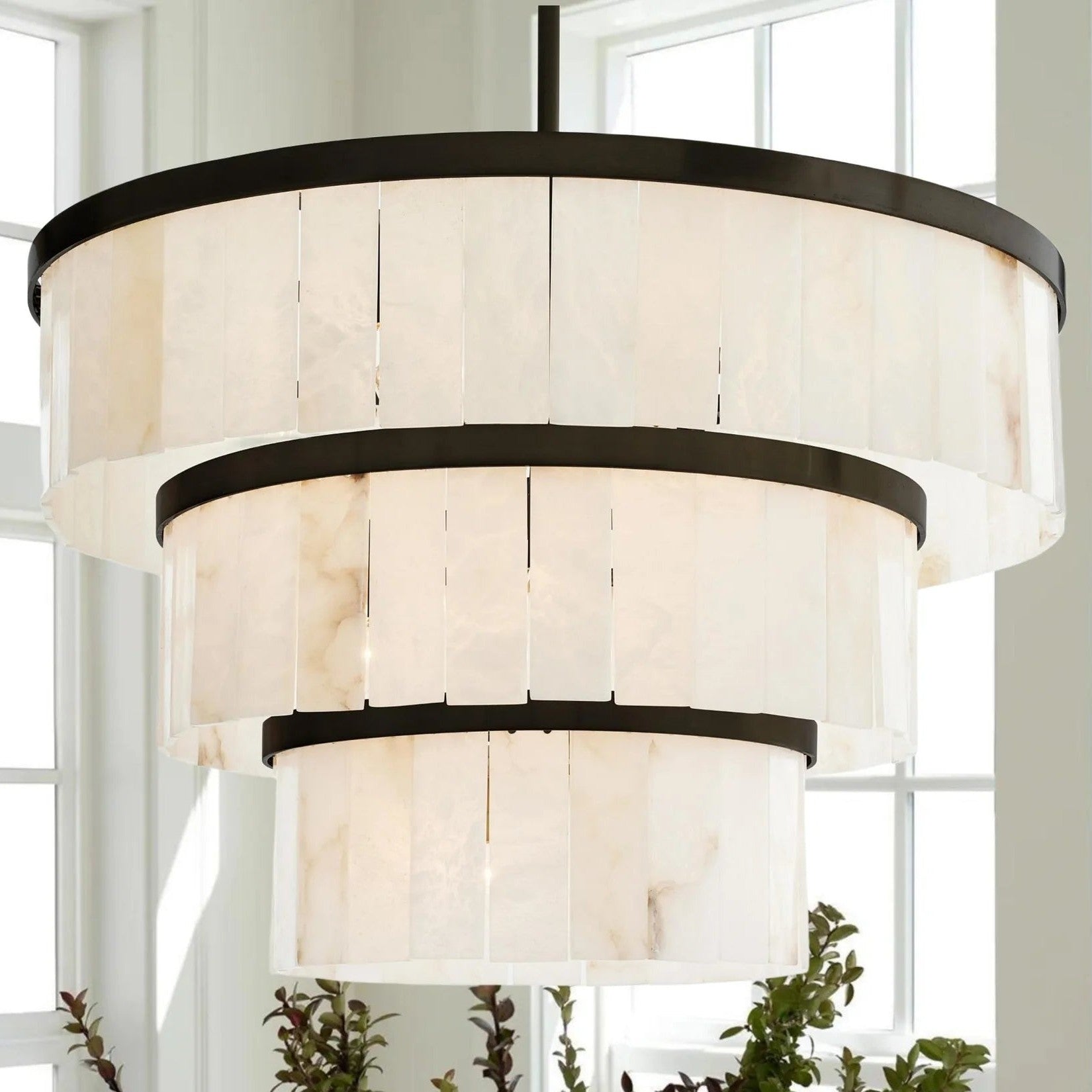 Alabaster 3 Tier Chandelier