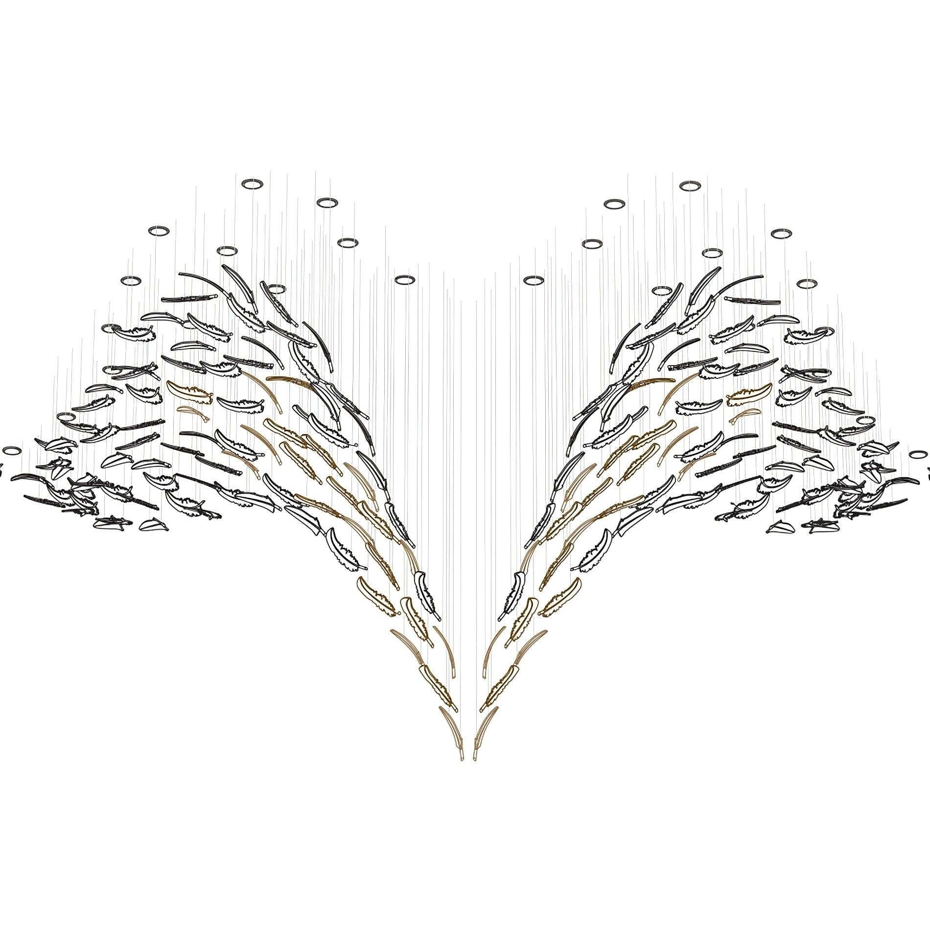 Glass Feathers Chandelier