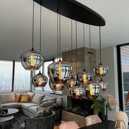 Modern Smoke Gray Glass Lamp Designer Chandelier for Cafe/Kitchen Island/Dining Room Style B