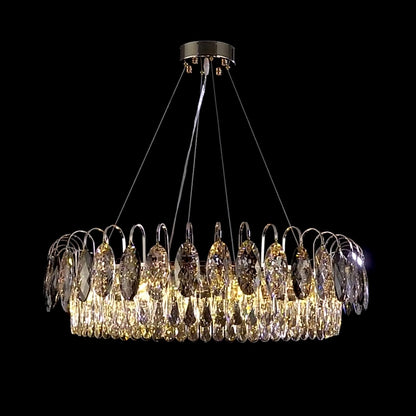 Luxurious K9 Crystal Chandelier Modern Ceiling Light Fixtures Set for Living Room/Dining Room