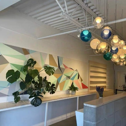 Post Modern Gradient Colorful Ball Pendant Chandelier