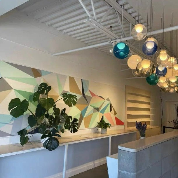 Post Modern Gradient Colorful Ball Pendant Chandelier