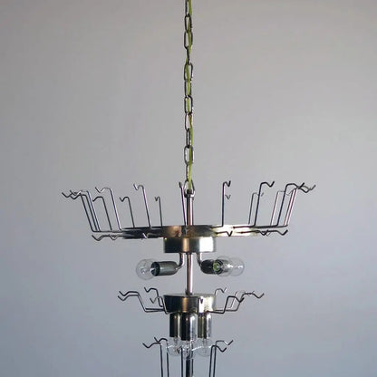 Murano Chandelier – Spiral – 54 prisms – Smoked