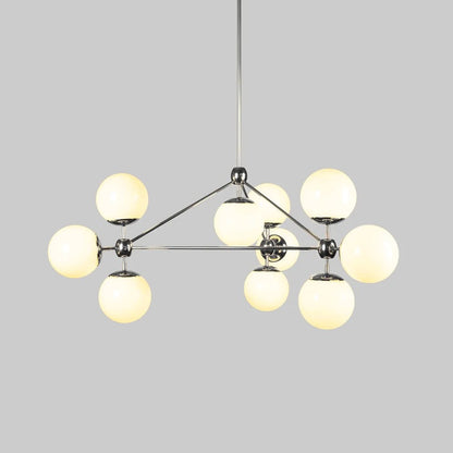 Modo Chandelier 37" - 3 Sided, 10 Globes