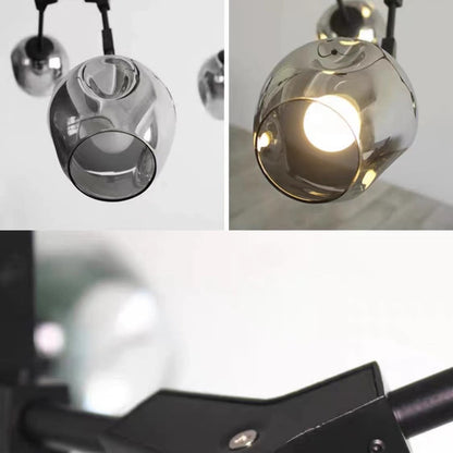 Extra Large Industrial Fashion Branch Multiple Glass Pendant Chandelier for Living/Dining Room