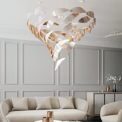 Bennett Meteor Shower Crystal Spiral Chandelier