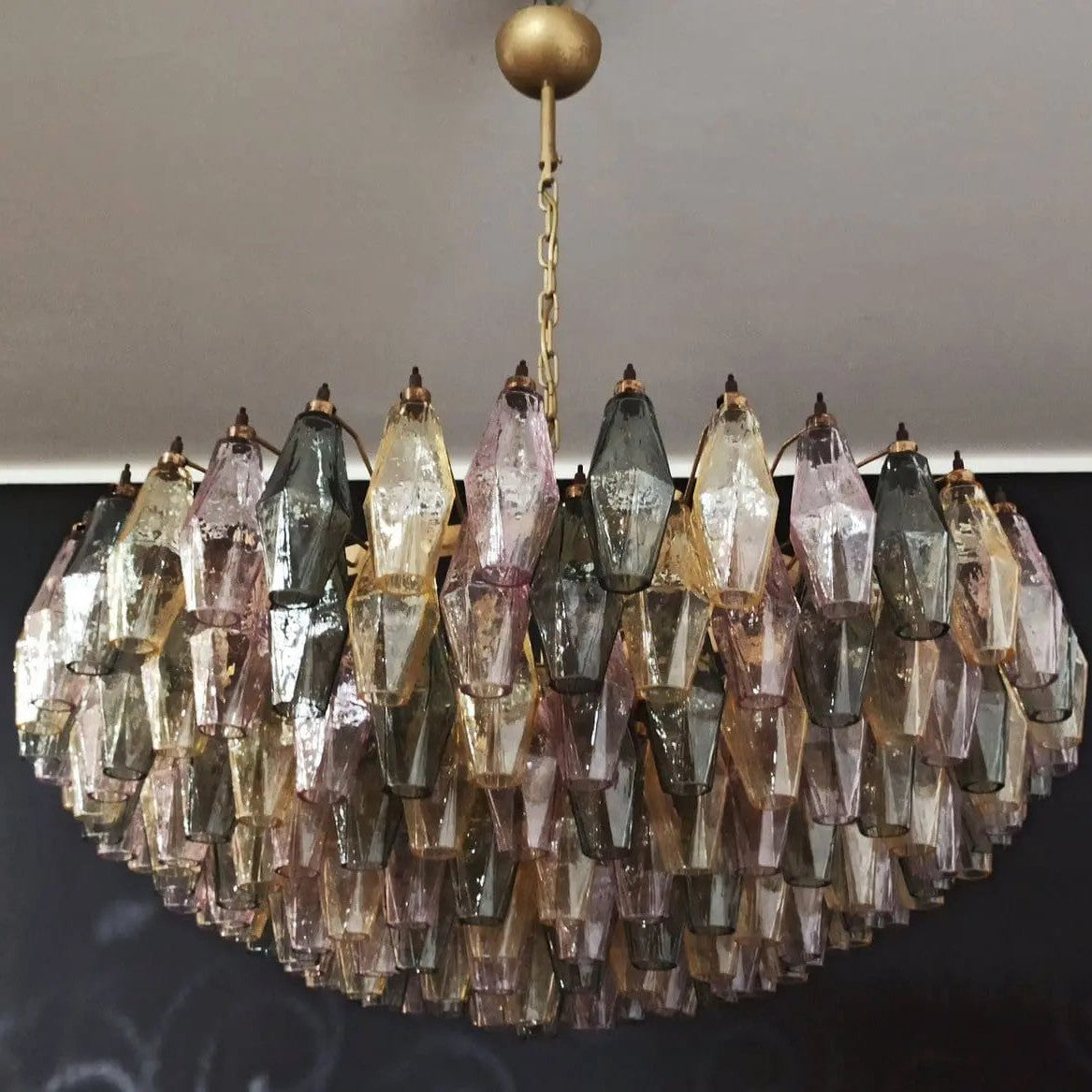 Murano Chandelier – Poliedri – 185 glass – Multi