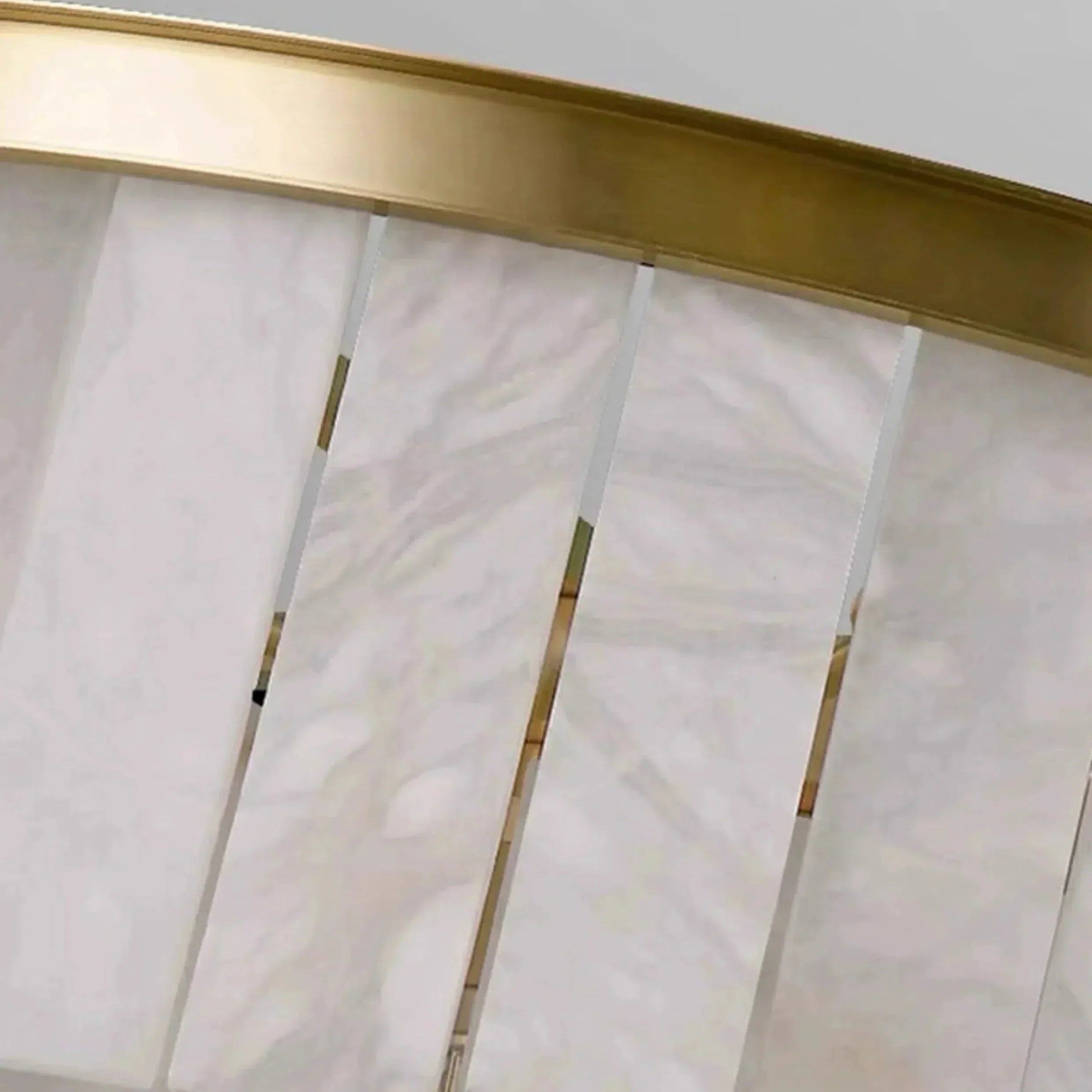 Modern Alabaster Tiered Chandelier