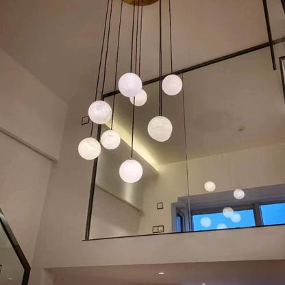Alabaster Global Wavy Chandelier