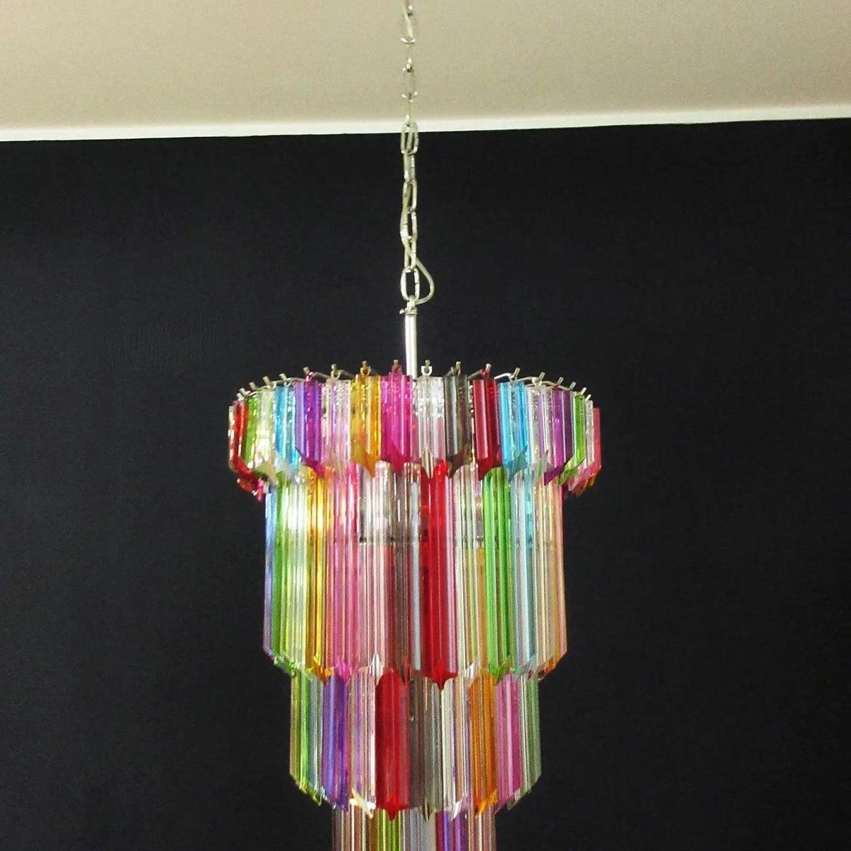 Murano Chandelier – 111 prisms – Multi