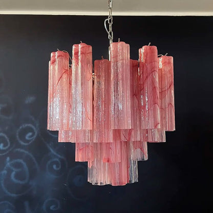 Murano Chandelier – 36 tubes – Alabaster Pink