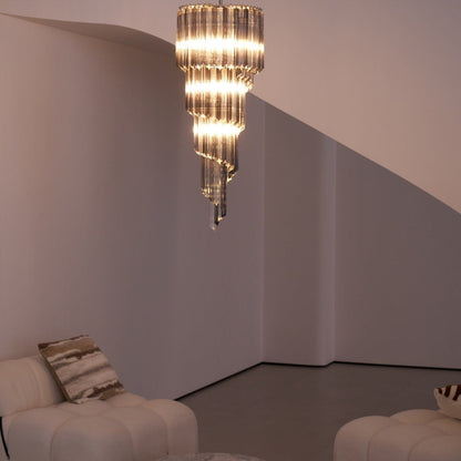 Lucente Noir Spiral Chandelier