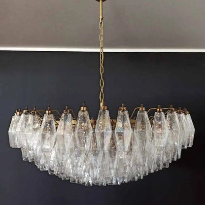 Murano Chandelier – Poliedri – 185 glass – Iridescent