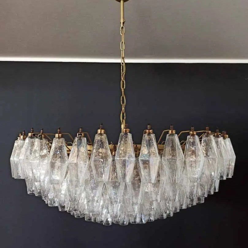 Murano Chandelier – Poliedri – 185 glass – Iridescent