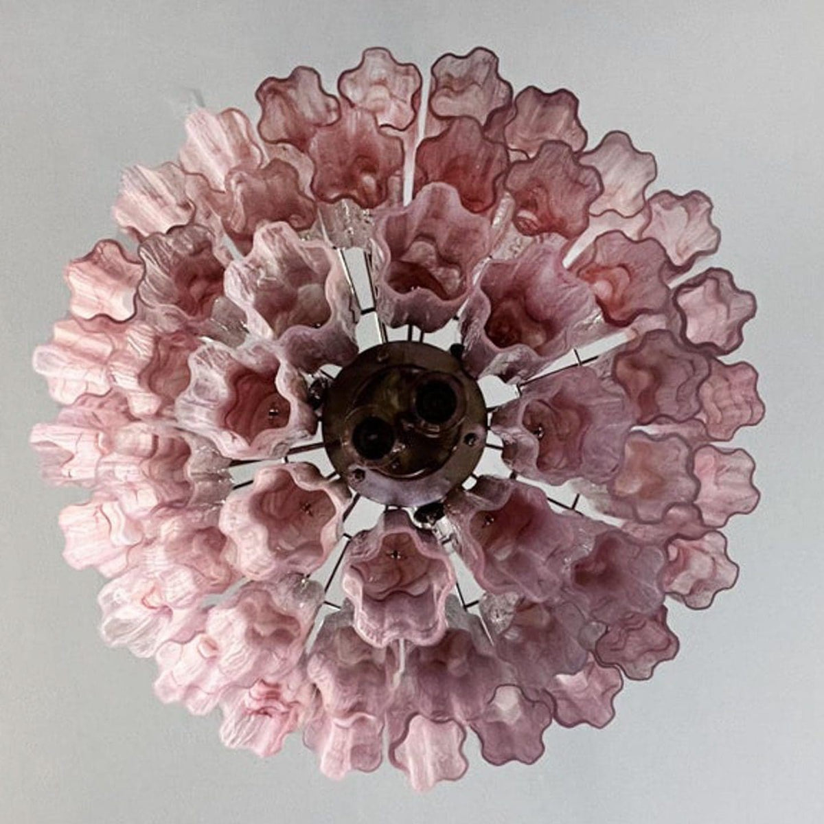 Murano Chandelier – 48 tubes – Alabaster Pink