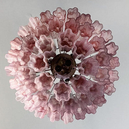 Murano Chandelier – 48 tubes – Alabaster Pink
