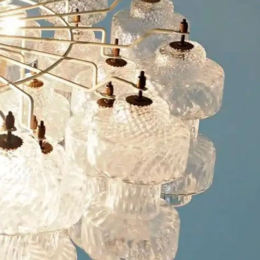 Murano Chandelier – 37 glasses- Transparent
