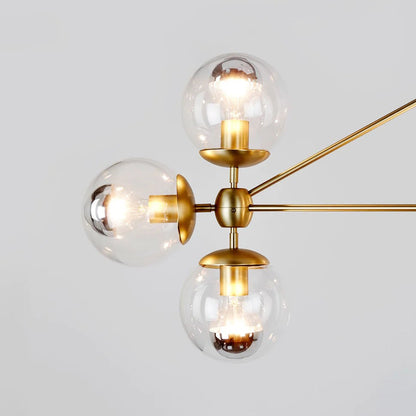Modo Chandelier 37" - 3 Sided, 10 Globes